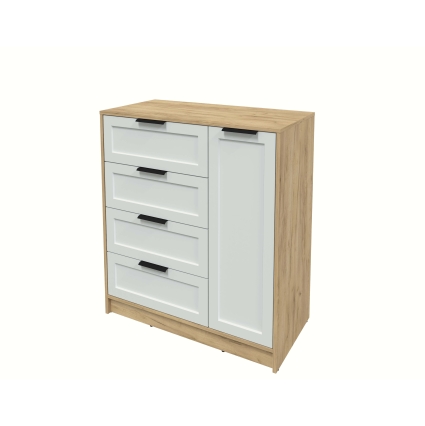 Тумба Тренд КТ-Т90 (Дуб золотой ЛДСП/ Грэй ЛМДФ) Ш900 В1020 Г451